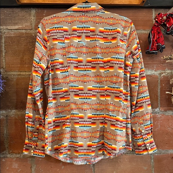 Colorful Patterned Button Down Shirt - Picture 4 of 4